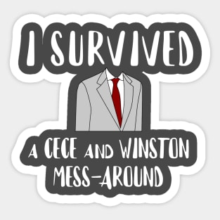 Cece and Winston Mess-Around - New Girl Sticker